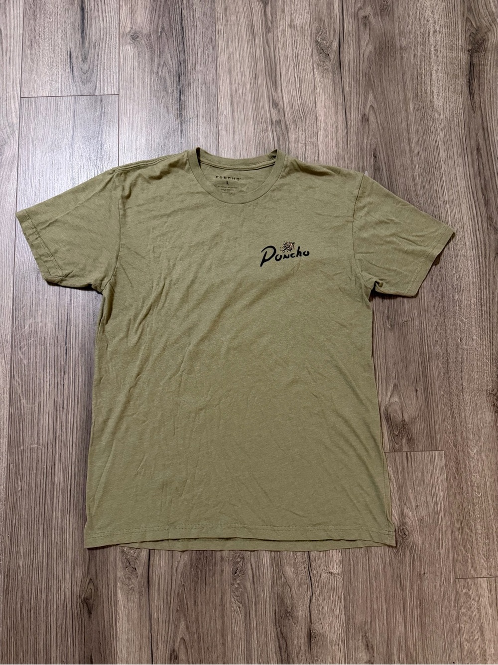 Poncho Logo Olive Short-Sleeve Men's T-Shirt